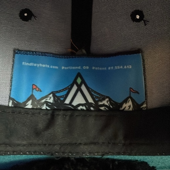 Findlay SnapBack Hat Cap Black Orange and Teal - Picture 7 of 10